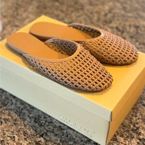 Old Navy Brown Woven Mules
